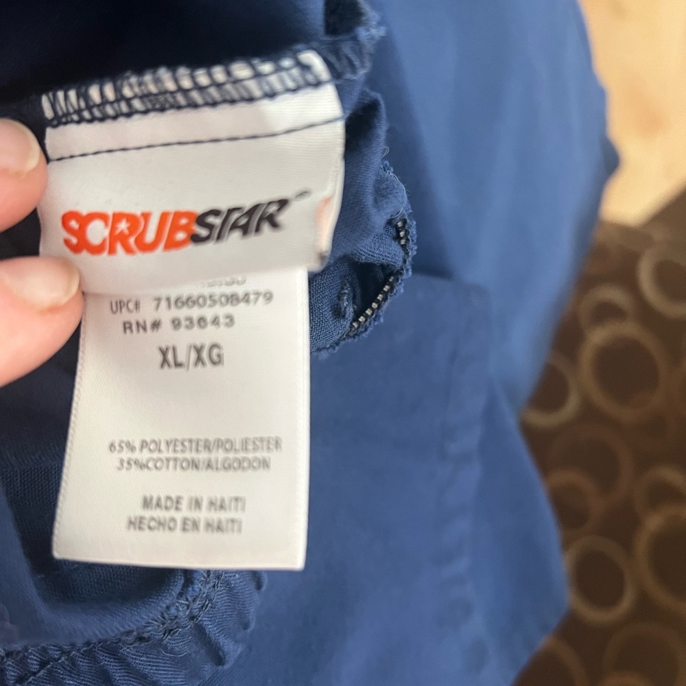 Scrub pants size large. Blue tie at waist Cherokee scrubs.